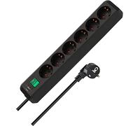 Multipresa Brennenstuhl Eco-Line con 6 prese di corrente e interruttore da 1,5 m Nero