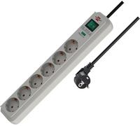 EL 6-FACH BS-LG - Presa multipla con protezione da sovratensione, a 6 vie, grigio