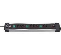 Brennenstuhl Multipresa 1391000908 Interno 3 m 8 prese Nero
