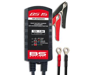 BS BATTERY BS15 CARICABATTERIE AUTOMATICO MANTENITORE MOTO AUTO