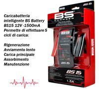 BS battery caricabatteria mantenitore BS15 12V 1500mA per Kawasaki Z 650