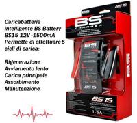 BS battery caricabatteria mantenitore BS15 12V 1500mA per Yamaha MT-07 2017 2018
