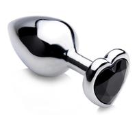 BS Black Heart Gem Anal Plug - Medium