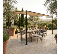 BS COM Pergola da Giardino addossata 3x2 5 in acciaio poliestere - BILL Antracite