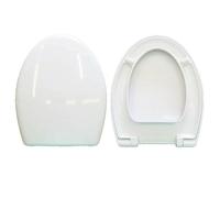 BS Copriwater Compatibile AZZURRA FULL 56 Termoindurente Bianco e Cerniere Cromate Lucide - Anatomico - Antibatterico - Plastica Facile da Pulire