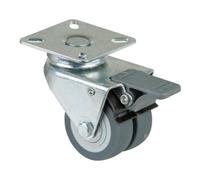 Bs Rollen Apparecchio a doppia ruota con dispositivo bloccaggio totale, in gomma Quantità:1