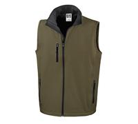 BS Gilet TRAVELLER Giubbotto Smanicato Softshell Interno pile Uomo MILITARY