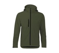 BS Giubbotto STORM Softshell Idrorepellente Cappuccio Micropile Uomo MILITARY