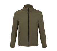 BS Giubbotto VISITOR Softshell Idrorepellente Interno pile a Zip Intera MILITARY