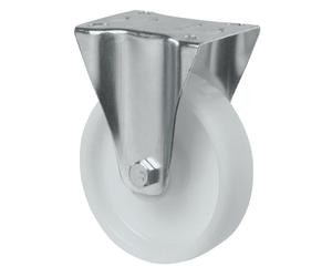 BS-Rollen Ruota fissa / ruota da trasporto in poliammide bianca