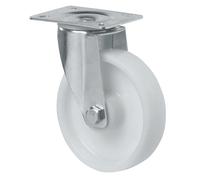 BS-Rollen Ruota girevole / ruota da trasporto senza freno in poliammide bianca