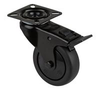 BS-Rollen Ruote girevoli / ruote per elettrodomestici con freno nere