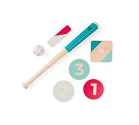 BS Toys - Set da Baseball in Legno - Bastoncino, Palla e 4 basi - Gioco all'aperto 4-18 Giocatori - Dagli 8 Anni