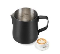 BS-VOG Brocca per latte da 200 ml, in acciaio inox, con scala di misurazione per macchina da caffè, piccola caraffa per il latte per la casa, barista, cappuccino, espresso, resistente alla ruggine