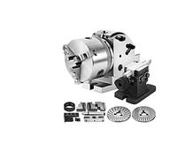 BS0 5" Dividi Precision Head Semi Universal W/ 3 Piatti di indicizzazione, MT2 Tailstock e 125mm mascella Chuck for la macinazione perfora