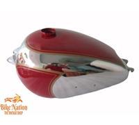 BSA 1950 A7 STANTUFFO MODELLO CROMATO E ROSSO serbatoio benzina DIPINTO |Fit For
