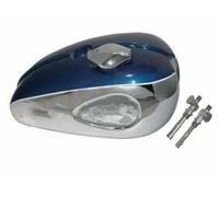 BSA A65 Blu Cromo Benzina Serbatoio Con Filler Cappello & 2 Taps US Specifiche 2