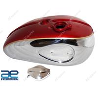 Per BSA A65 Marrone Cromo Placcato Benzina Serbatoio + Cap 1968-69 US Occhiali 2