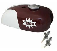 BSA A65HA A65-25PH Spitfire Hornet Gas Serbatoio Carburante +Tappo + Tap Bianco