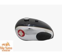 BSA A7 A10 SERBATOIO CARBURANTE CROMATO VERNICIATO NERO + TAPPO +...