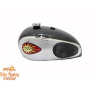 BSA A7 A10 SUPER ROCKET BLACK TANK CROMATO CON DISTINTIVO + TAPPO E GINOCCHIE...