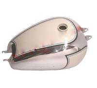 BSA A7 Stantuffo 500 Acciaio Cromato Esagono Grigio Benzina Serbatoio Blu Nero