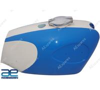 BSA B25 B44 Star Fire Serbatoio Carburante In Acciaio Blu Bianco Con Tappo