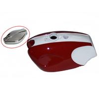 BSA B25 B44 Stella Fuoco Tiro Rosso Bianco Acciaio Carburante Tank Con Tappo Aes