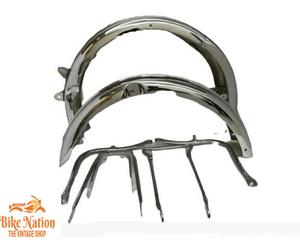 BSA B31 / B33 CHROME Set di parafanghi (preforati) PLUNGER MODEL|Fit For