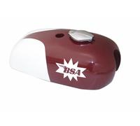BSA Benzina Carburante Serbatoio Con Cappello Bianco & Ciliegia A65HA A65-25PH