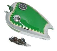 BSA C11 C10 Tappo Serbatoio Carburante Verde Cromato Con Tappo E Petcock