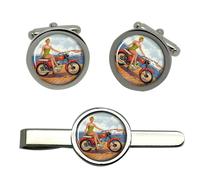 BSA C15 250cc Moto Gemelli E Fermacravatta Set