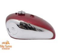 BSA CATALINA Scrambles 2 GALLON CHERRY VERNICIATO CROMATO Serbatoio benzina...
