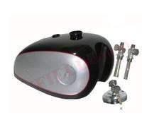 Nuovo BSA Goldstar A7 A10 Nero Argento 4 GAL Benzina Serbatoio Con Taps & Tappo