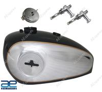 BSA Goldstar A7 A10 Nero Dipinta & Cromo Benzina Carburante Serbatoio Con Tappo
