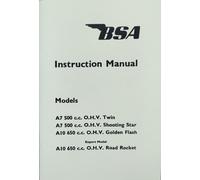 BSA Manuale A7 A10 Shooting Star Road Rocket Plunger S/Arm Moto 1950-57