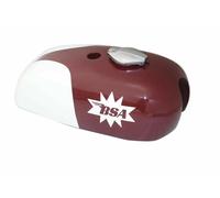 BSA Serbatoio Carburante Petrolio Con Tappo Bianco E Cherry A65HA A65-25PH