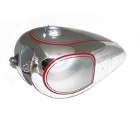 BSA ZB32 Goldstar Argento Dipinta Rosso a Strisce Benzina Gas Fuel Serbatoio S2u