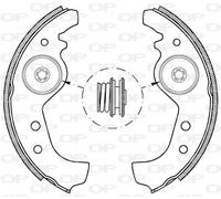 BSA2001.00 OPEN PARTS Kit ganasce freno per ABARTH,AUTOBIANCHI,FIAT,FSO,INNOCENT