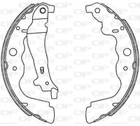 BSA2229.00 OPEN PARTS Kit ganasce freno per DACIA,LADA,MERCEDES-BENZ,RENAULT,SEA