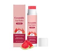 Bsamamo labbra colorato all'anguria SPF 50 PA+++, Balsamo labbra colorato alla nicotinamide, Non appiccicoso, Naturale, Vegano, 5 g