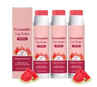 Bsamamo labbra colorato all'anguria SPF 50 PA+++, Balsamo labbra colorato alla nicotinamide, Non appiccicoso, Naturale, Vegano, 5 g