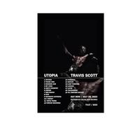 BSapp Poster su tela con copertina di Travis Scott Utopia', 5 poster su tela, decorazione artistica da parete per soggiorno e camera da letto, 40 x 60 cm