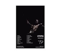 BSapp Poster su tela con copertina di Travis Scott Utopia', 8 poster da parete per soggiorno, camera da letto, 30 x 45 cm