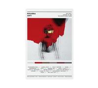 BSapp Rihanna Poster con copertina anti-album, 1 poster su tela, decorazione artistica da parete per soggiorno, camera da letto, decorazione, 20 x 30 cm