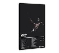BSapp Travis Scott Utopia - Poster su tela con copertina dell'album, decorazione per camera da letto, sport, ufficio, stanza, regalo, 30 x 45 cm