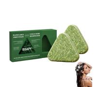 Bsapy Shampoo Solido, Shampoo Solido Triangolo Verde, Saponetta Alle Erbe, Sapone Naturale Alle Sette Erbe Verdi,Lenisce E Rinforza I Capelli