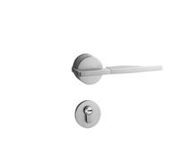 BSAXITHZB Serratura della maniglia porta, serratura camera da letto interna, casa(Nickel-No Leather)