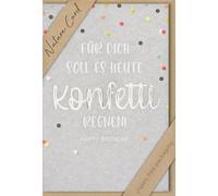 bsb - Biglietto di compleanno - Nature Card - Biglietti sostenibili per compleanno - Biglietti di compleanno con busta - Biglietto di auguri per donne e uomini - Biglietto di auguri 11,5 x 17 cm