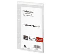 bsb Inserto di ricambio per biglietti da visita, dimensioni: circa A6, 6 fori, per agenda compatta